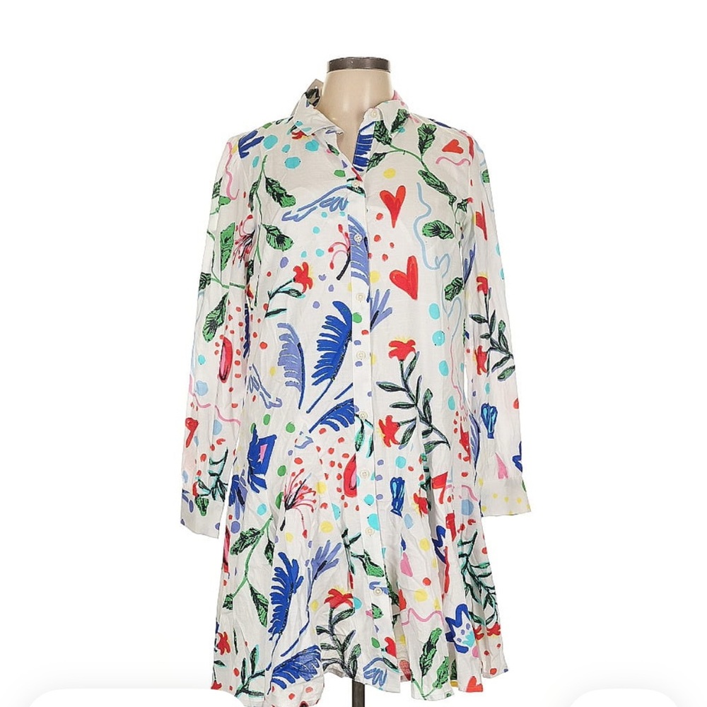 LOFT Colorful Floral Mini Dress